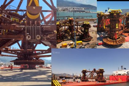 Giga κατασκευή 1500 τόνων της μεταλλοβιομηχανίας Λυκομήτρος φορτώθηκε από το λιμάνι του Βόλου σε ειδικό πλοίο για την Σκωτία – εντυπωσιακό video