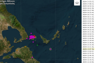 Τριάντα σήμερα και συνεχίζονται οι σεισμικές δονήσεις στη Σκιάθο μέχρι και το Πήλιο