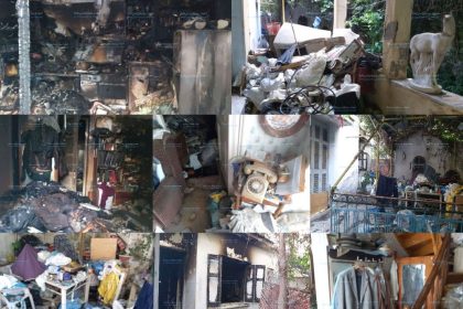 Μεγάλη καύσιμη ύλη στη μονοκατοικία της οδού Μακρινίτσης στον Βόλο όπου κάηκε τα μεσάνυχτα ο 71χρονος (εικόνες)