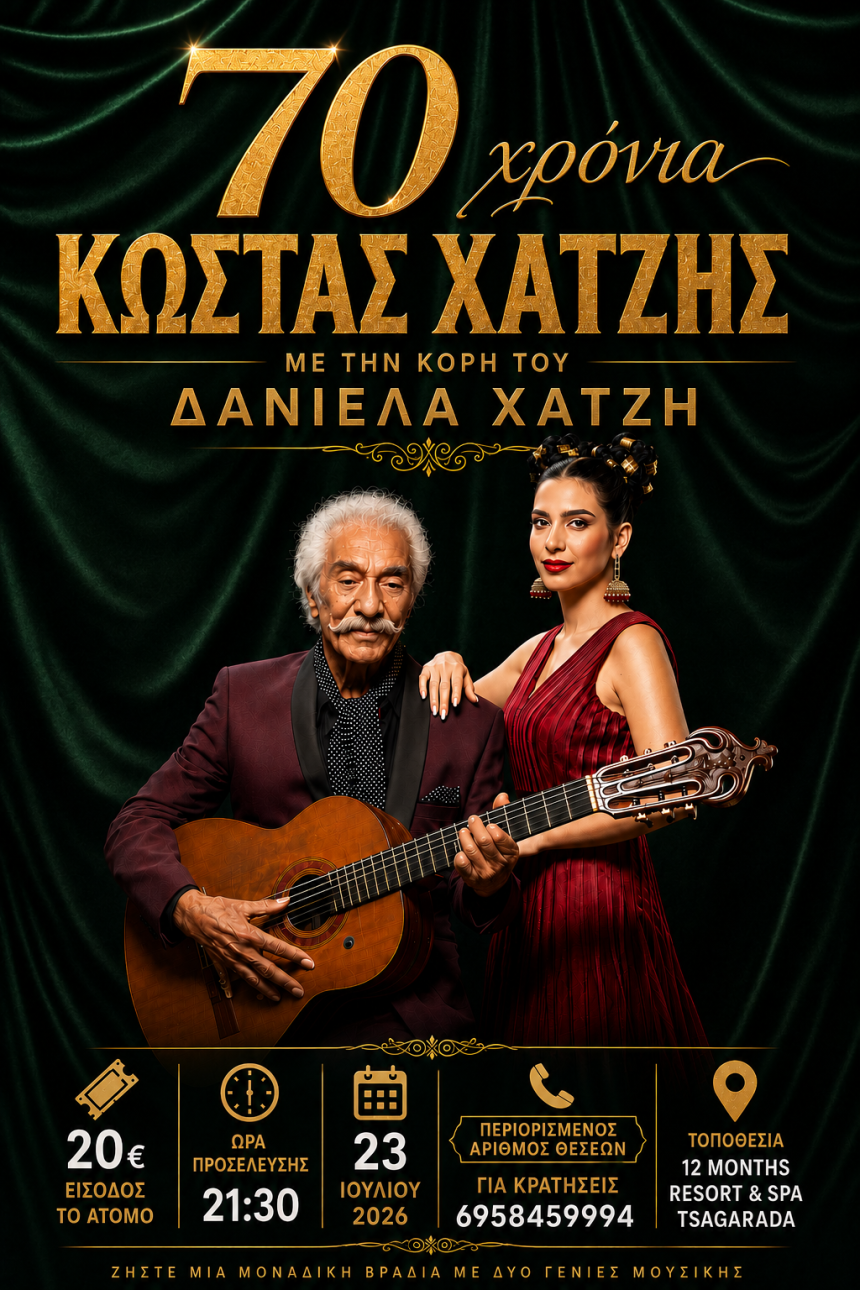 Μια μοναδική μουσική βραδιά με τον Κώστα Χατζή και τη Daniela στο 12 Months Resort & Spa στην Τσαγκαράδα
