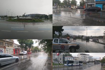 Με έντονη ραγδαιότητα (8 χιλιοστά την ώρα) η καταιγίδα στον Βόλο – Συνεργεία και δυνάμεις σε διασπορά σε επικίνδυνα σημεία για πλημμύρες (pics & vid)