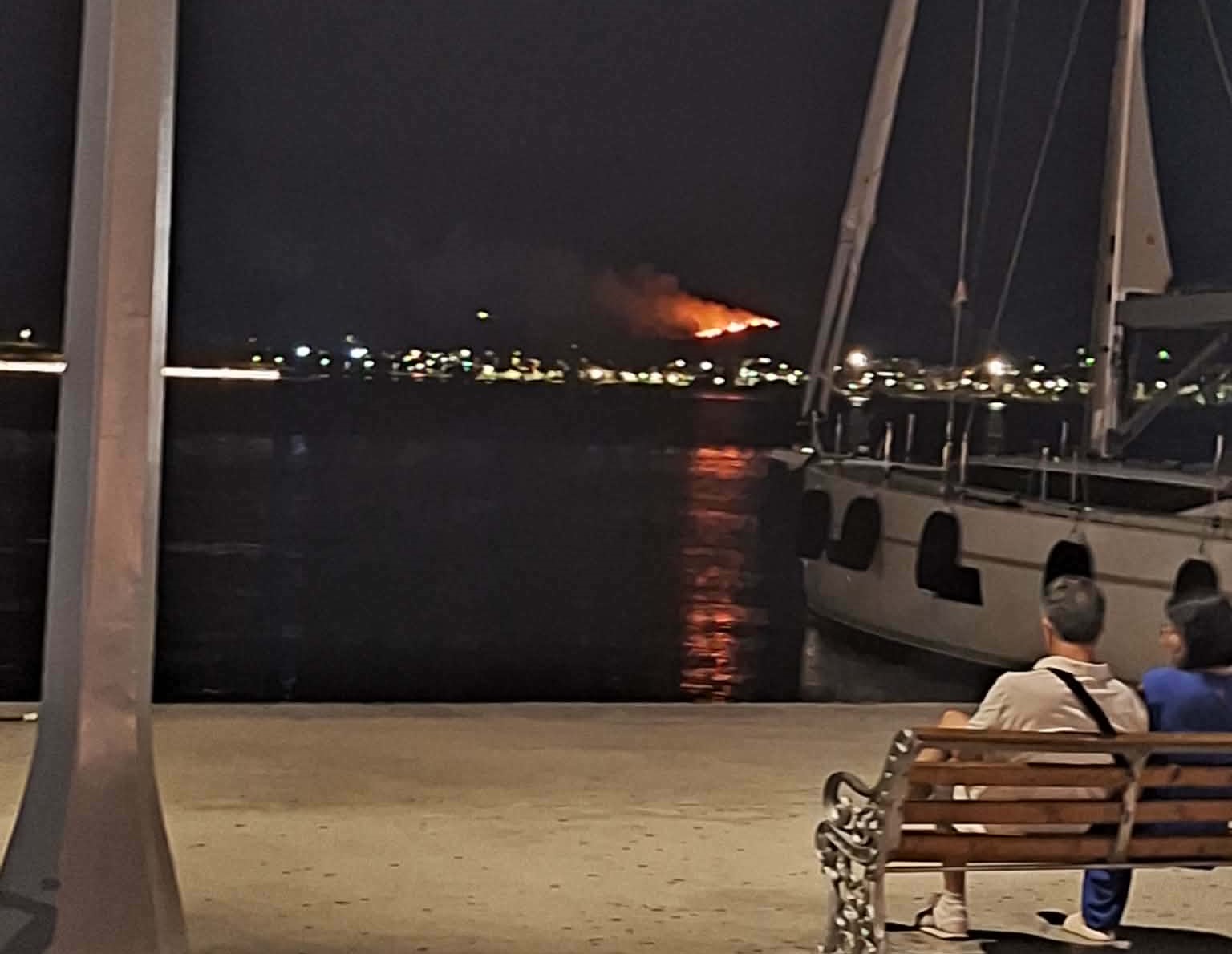 Φωτιά στα Αιβαλιώτικα κοντά στο αρχαίο θέατρο Δημητριάδας – Έκλεισε ο δρόμος Βόλος – Αλυκές