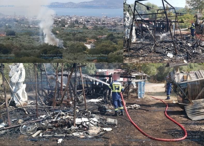 Φωτιά σε αγροτεμάχιο στα Κήπια Ανακασιάς αντιμετωπίστηκε άμεσα από την Πυροσβεστική Βόλου (pics & vid)