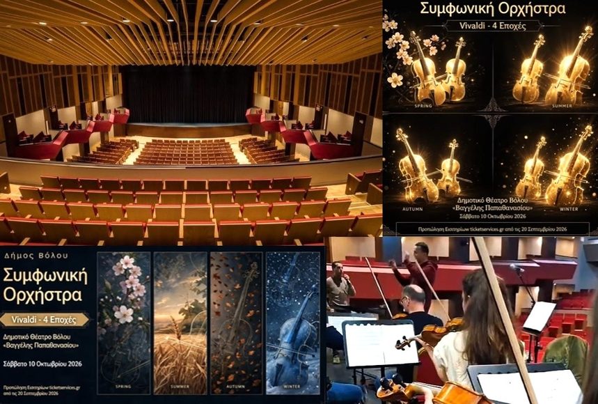 Πρεμιέρα με “4 Εποχές” του A. Vivaldi για τη χειμερινή περίοδο στο Δημοτικό Θέατρο Βόλου