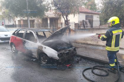 Φωτιά σε σταθμευμένο ΙΧ στη Νέα Ιωνία Βόλου, κοντά στο στρατόπεδο Γεωργούλα (pics & vid)