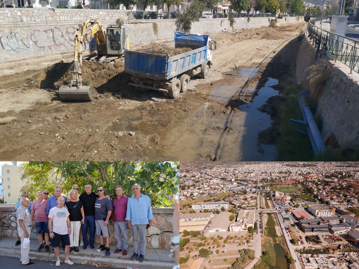 Δηλώσεις, φωτογραφίες, video, αυτοψίες, drone στον καθιερωμένο καθαρισμό του χειμάρρου Κραυσίδωνα στον Βόλο από την Περιφέρεια Θεσσαλίας