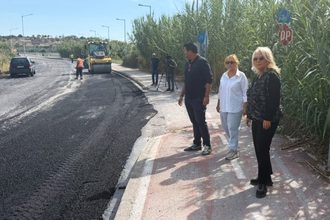 Αυτοψία της Αντιπεριφερειάρχη Άννας Μαρίας Παπαδημητρίου σε εργασίες συντήρησης οδικού δικτύου στη Μαγνησία