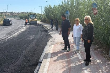 Αυτοψία της Αντιπεριφερειάρχη Άννας Μαρίας Παπαδημητρίου σε εργασίες συντήρησης οδικού δικτύου στη Μαγνησία
