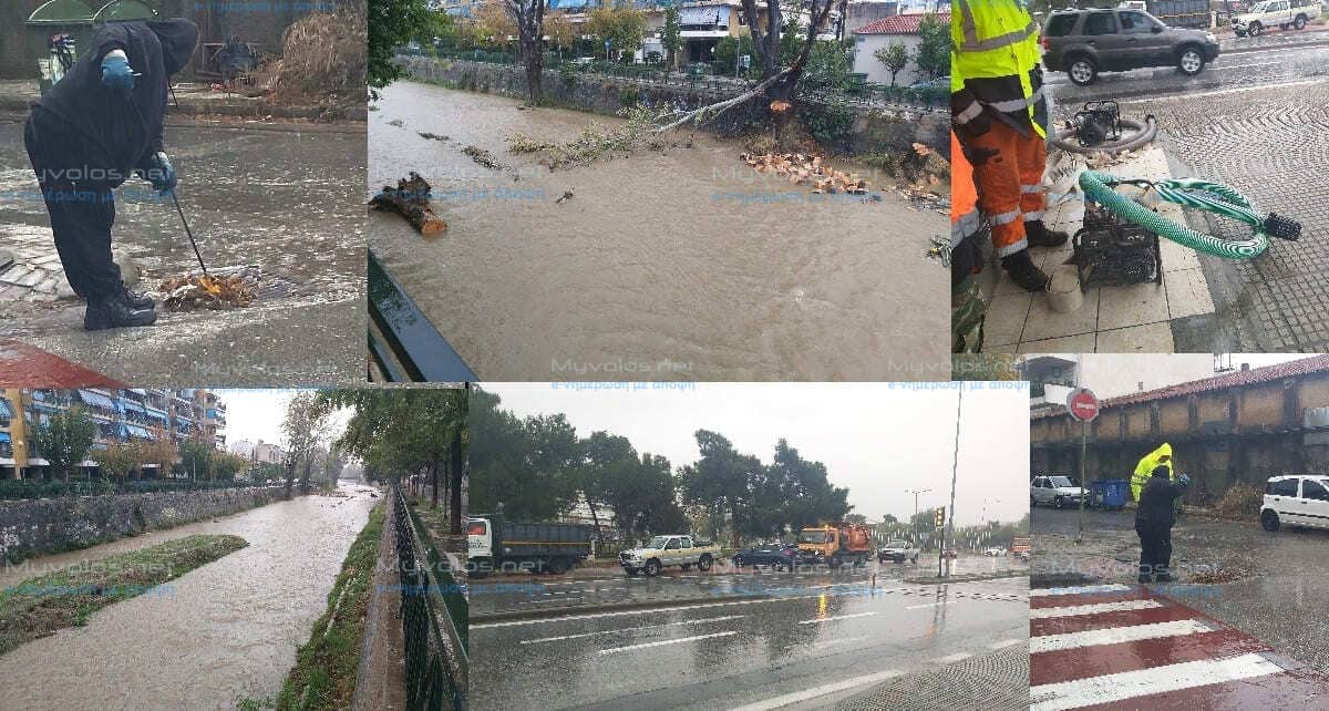 Διαχειρίσιμη στον Βόλο η πιό βροχερή ημέρα του 2026 – Δεκάδες παρεμβάσεις για καθαρισμούς σχαρών ομβρίων από φύλλα – Στους δρόμους συνεργεία με αντλίες – Κανονικές στάθμες στους χειμάρρους (pics & vid)